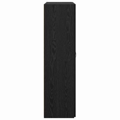 Office Cabinet Black oak 60 x 32 x 115 cm Engineered wood