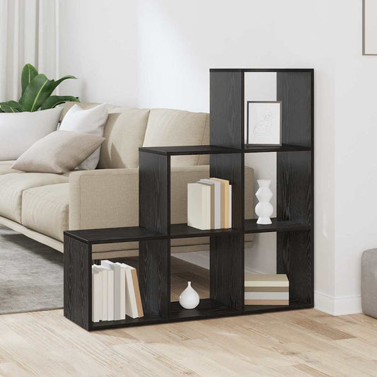 Book Cabinet Black oak 99 x 29 x 99 cm Engineered wood