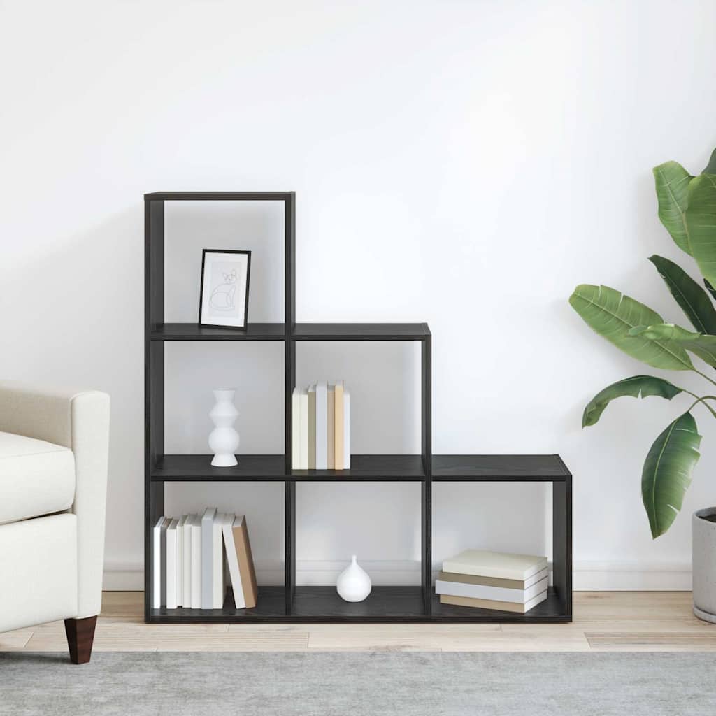 Book Cabinet Black oak 99 x 29 x 99 cm Engineered wood