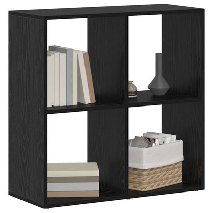 Book Cabinet Black 69.5 x 29 x 69.5 cm Engineered Wood