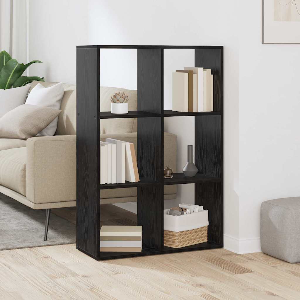 Book Cabinet Black 69.5 x 29 x 103.5 cm Engineered Wood