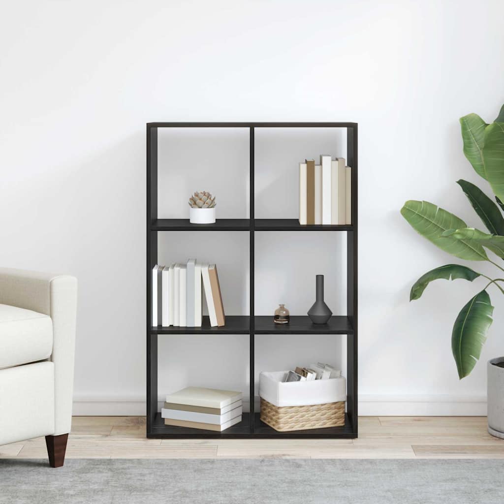 Book Cabinet Black 69.5 x 29 x 103.5 cm Engineered Wood