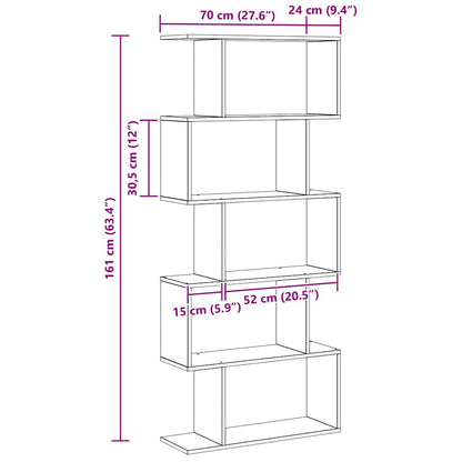 Book Cabinet Brown 70 x 24 x 161 cm Engineered wood