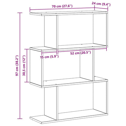 Book Cabinet Grey 70 x 14 x 97 cm Engineered wood