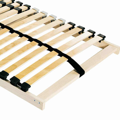 Slatted Bed Base Brown 90 x 190 cm Solid beech wood