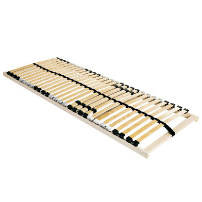 Slatted Bed Base Brown 90 x 190 cm Solid beech wood