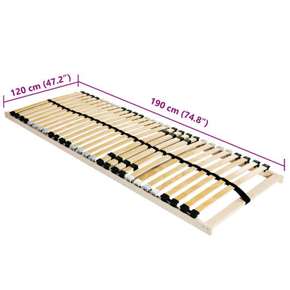 Slatted Bed Base Brown 120 x 190 cm Solid beech wood