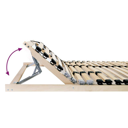 Slatted Bed Base Brown 90 x 190 cm Solid beech wood