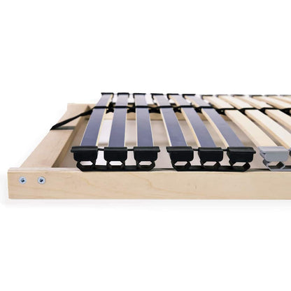 Slatted Bed Base Brown 100 x 190 cm Solid beech wood