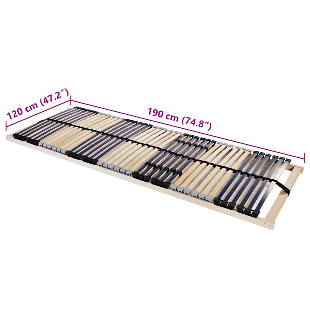 Slatted Bed Base Brown 120 x 190 cm Solid beech wood