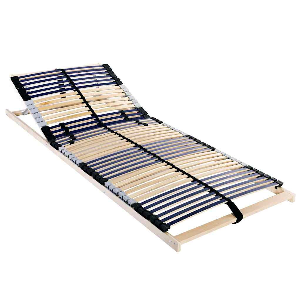 Slatted Bed Base Brown 80 x 190 cm Solid beech wood