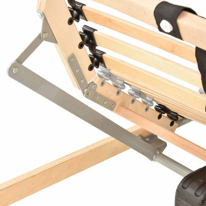 Slatted Bed Base Brown 100 x 190 cm Solid beech wood