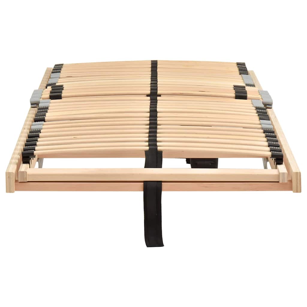 Slatted Bed Base Brown 100 x 190 cm Solid beech wood
