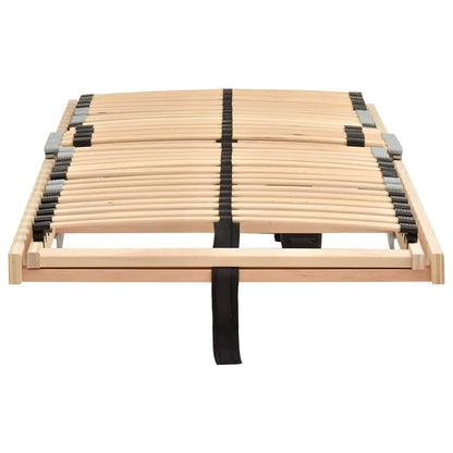 Slatted Bed Base Brown 100 x 190 cm Solid beech wood