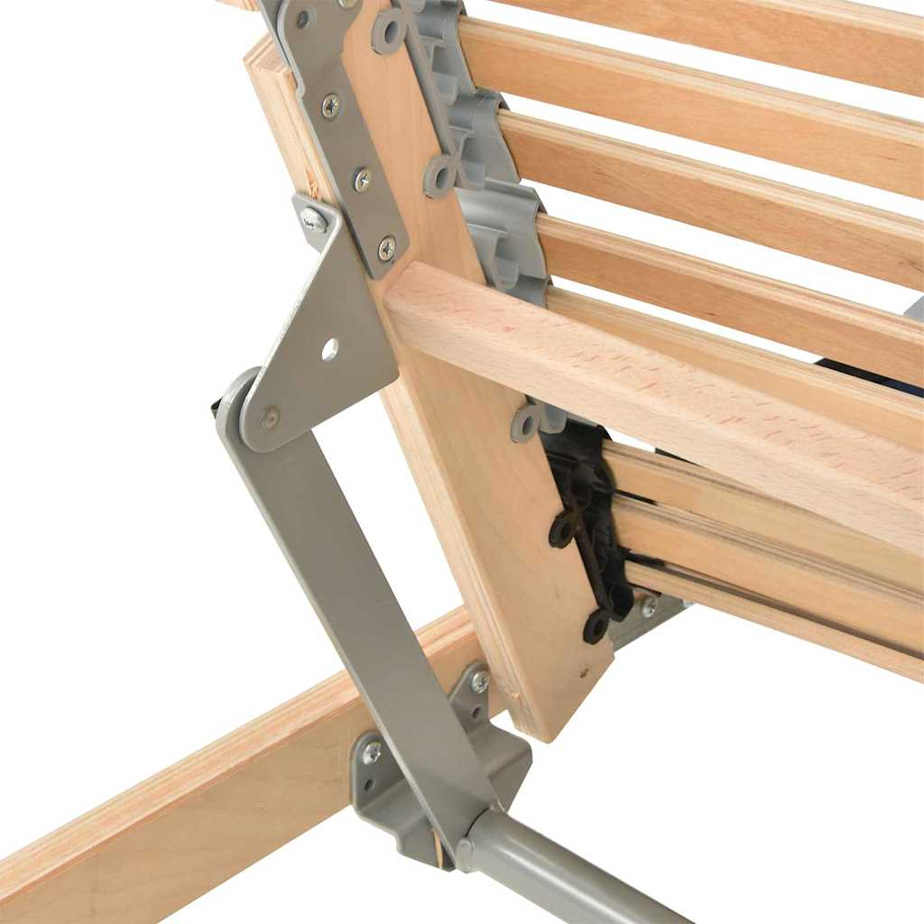 Slatted Bed Base Brown 100 x 190 cm Solid beech wood