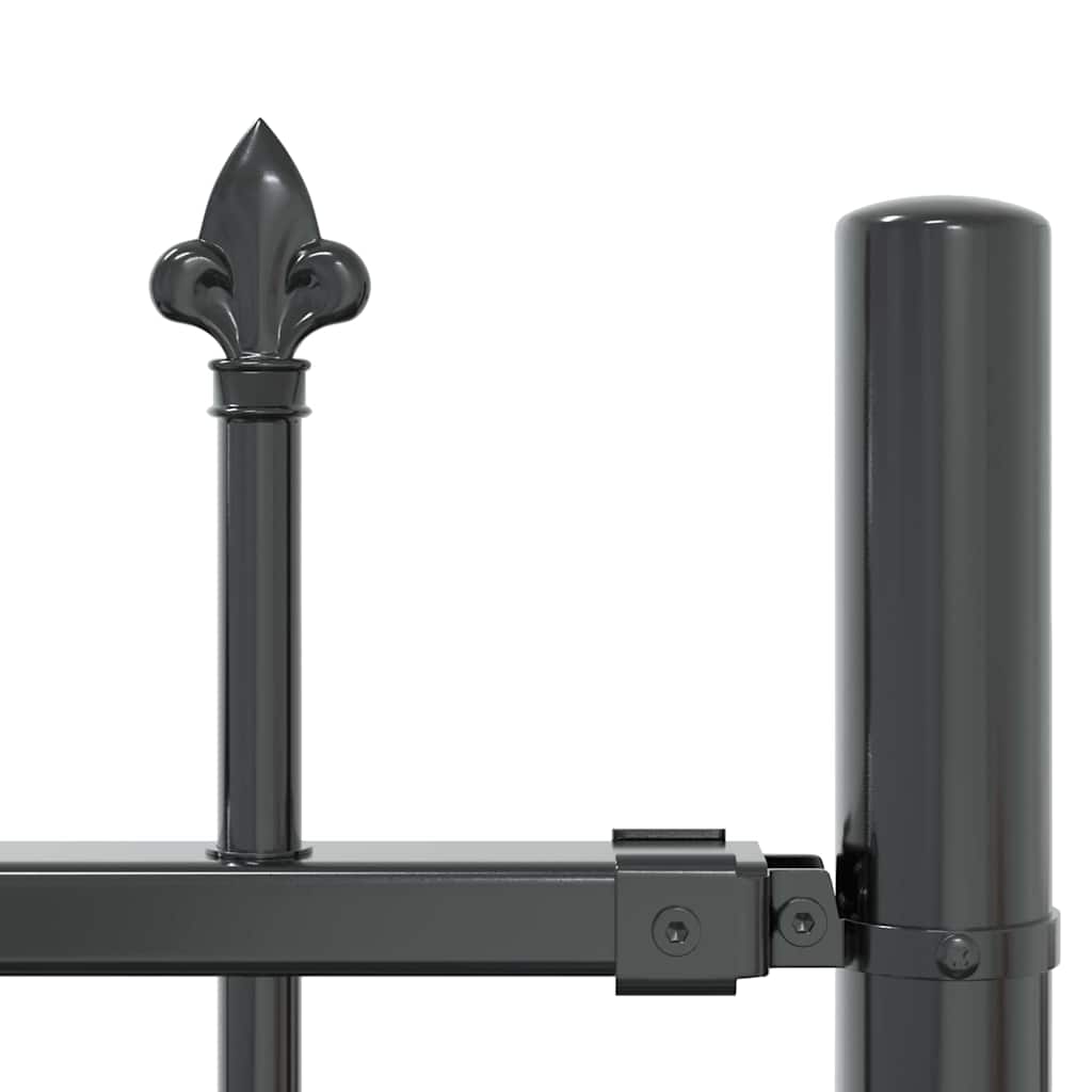 Garden Fence Grey 115 cm Powder-coated steel