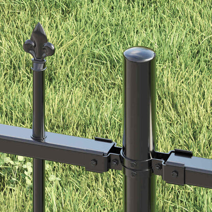 Garden Fence Grey 115 cm Powder-coated steel