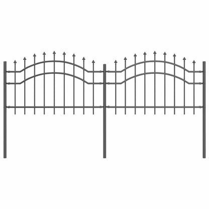 Garden Fence Grey 115 cm Powder-coated steel