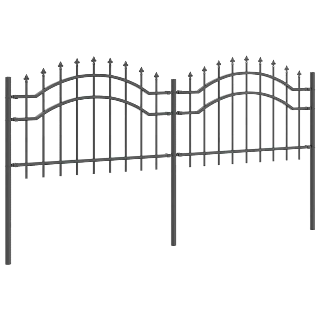 Garden Fence Grey 115 cm Powder-coated steel