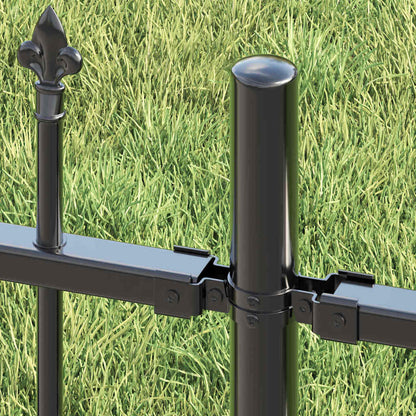 Garden Fence Grey 140 cm Powder-coated steel