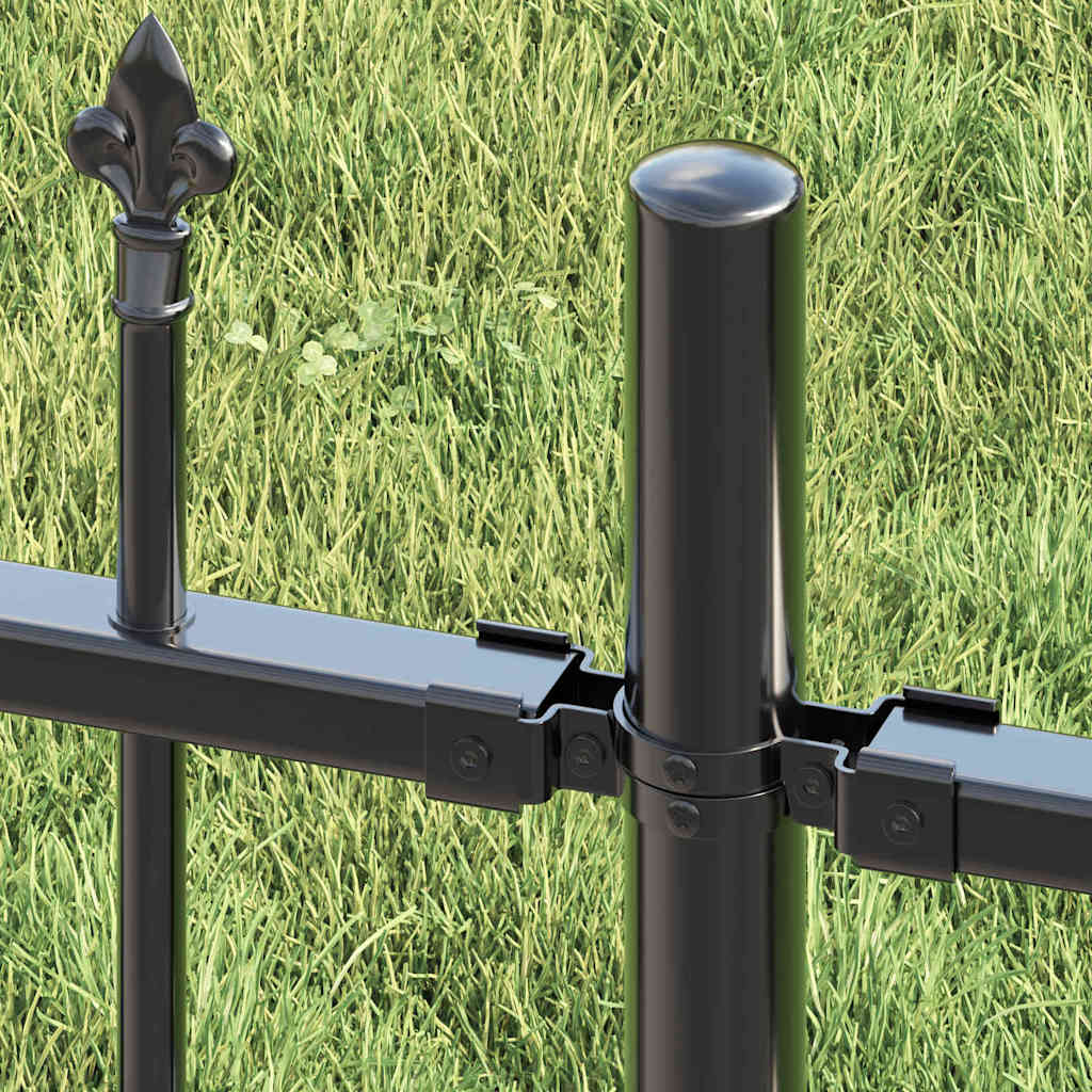 Garden Fence Grey 165 cm Powder-coated steel