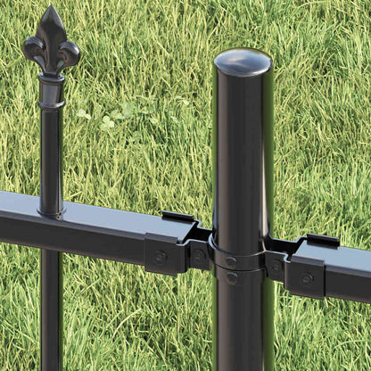 Garden Fence Grey 165 cm Powder-coated steel