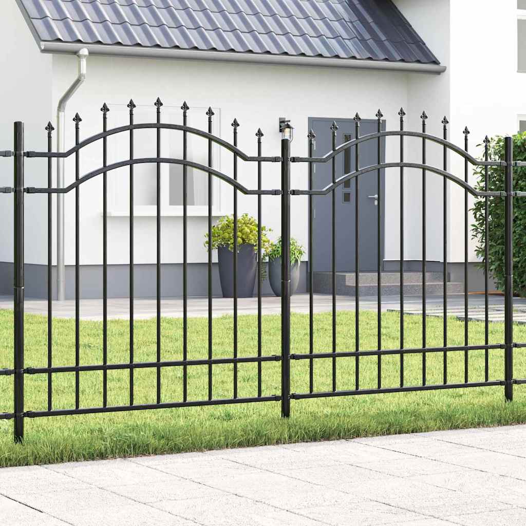 Garden Fence Grey 165 cm Powder-coated steel