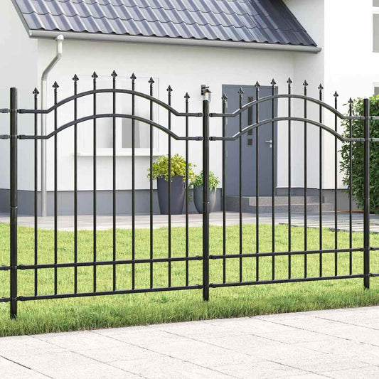 Garden Fence Grey 165 cm Powder-coated steel