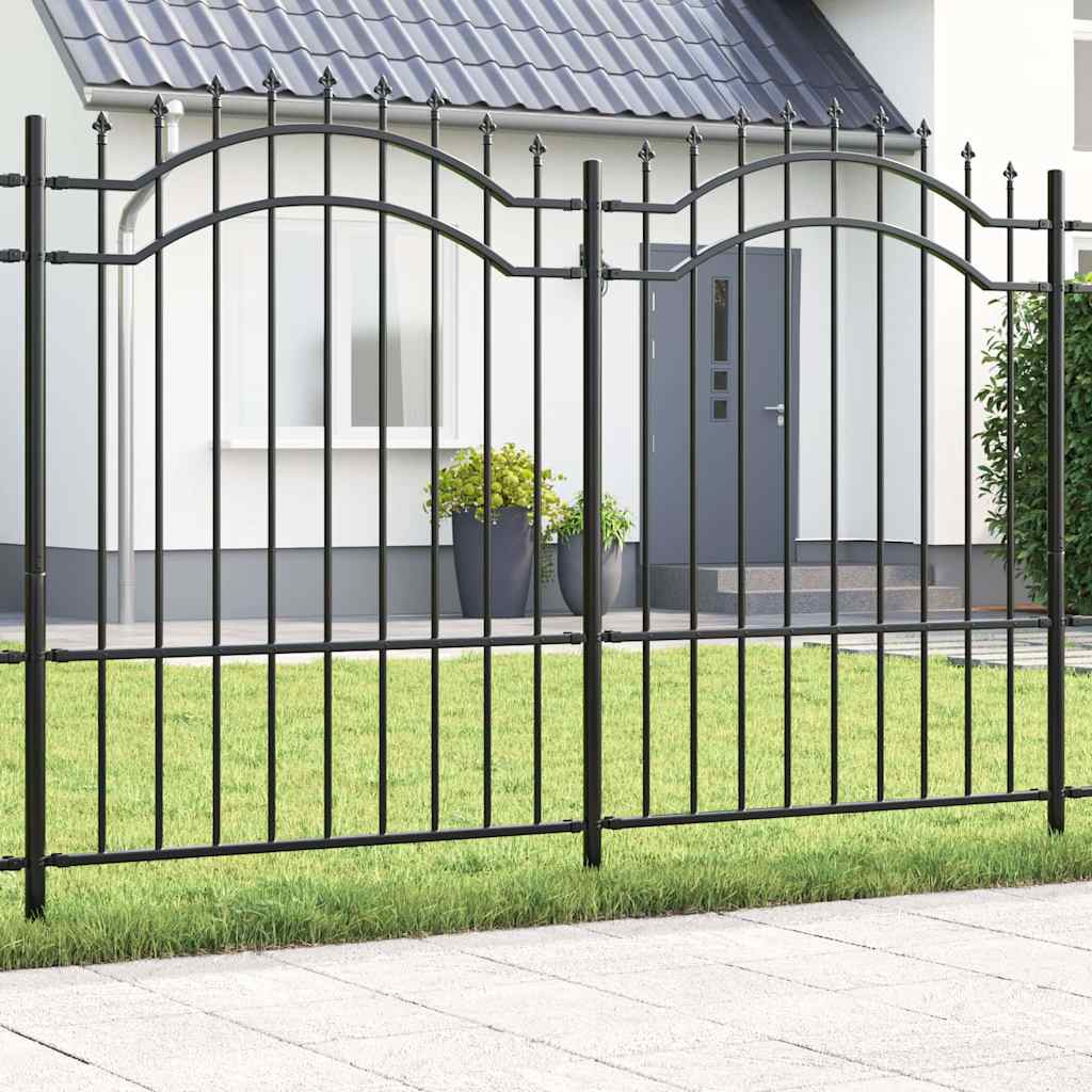 Garden Fence Grey 190 cm Powder-coated steel