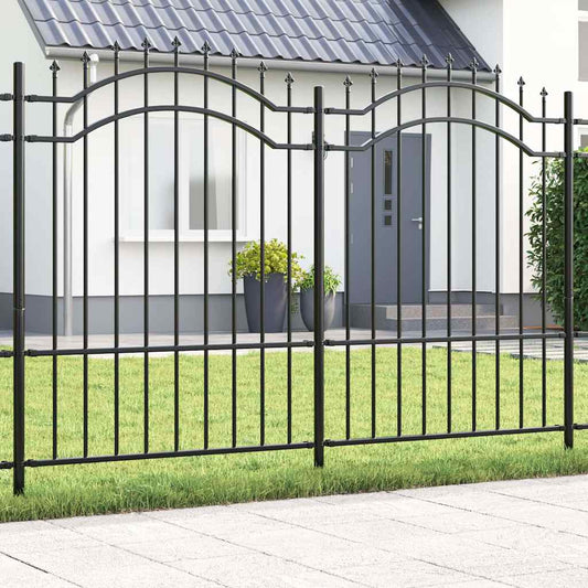 Garden Fence Grey 190 cm Powder-coated steel