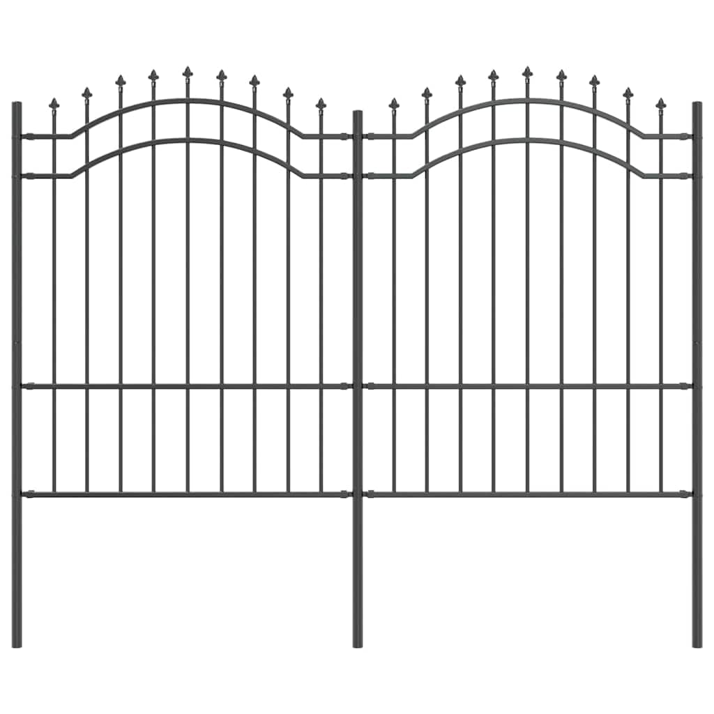 Garden Fence Grey 190 cm Powder-coated steel