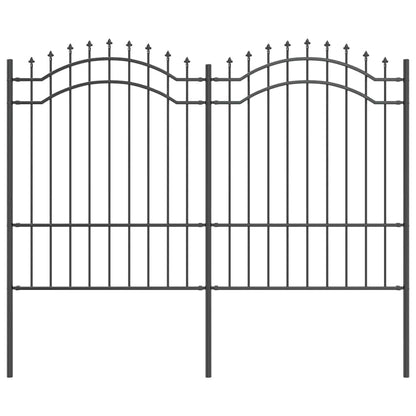 Garden Fence Grey 190 cm Powder-coated steel