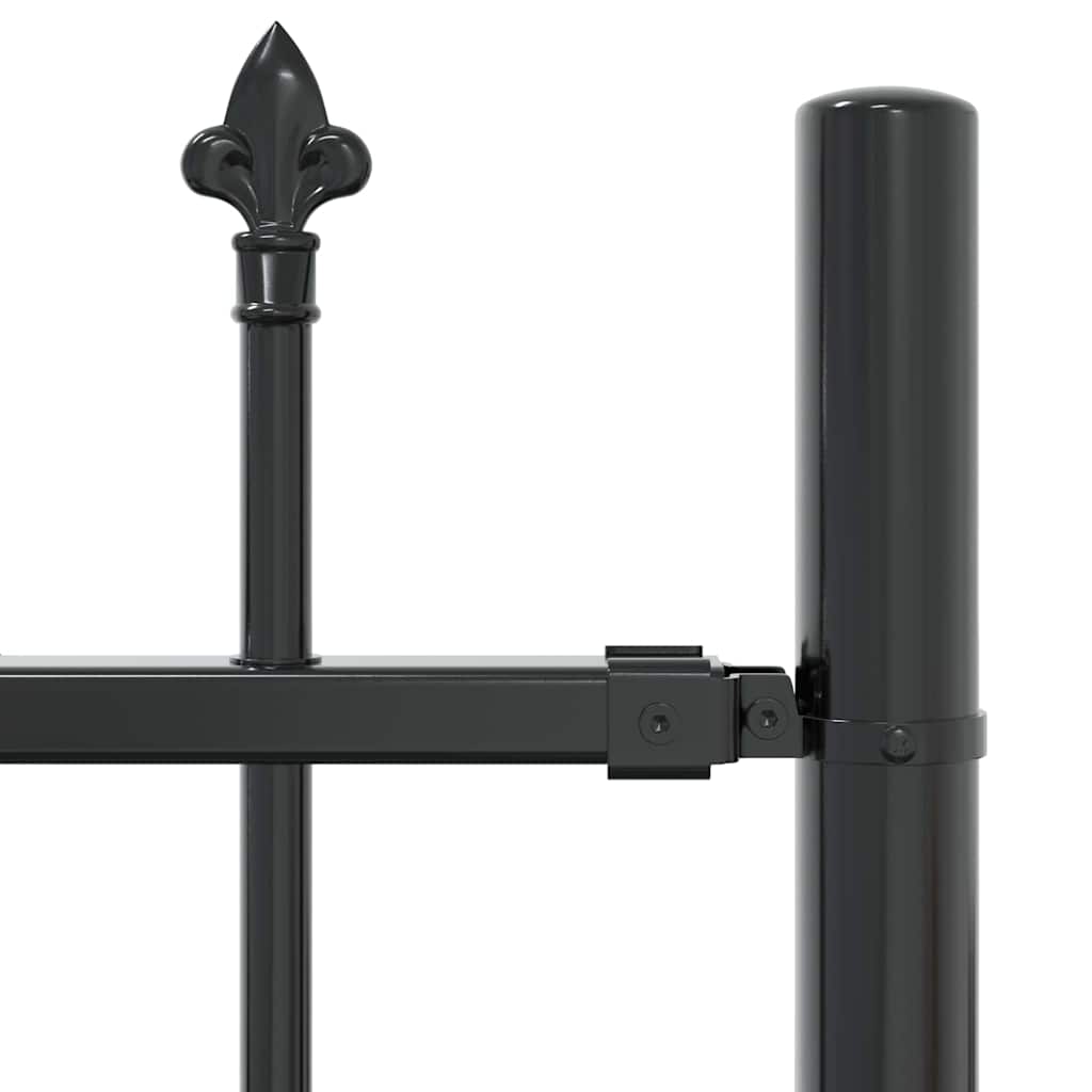 Garden Fence Grey 215 cm Powder-coated steel