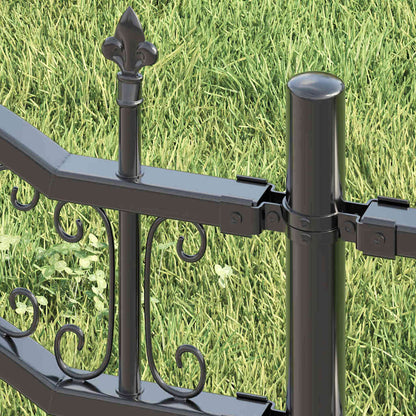 Garden Fence Grey 190 cm Powder-coated steel