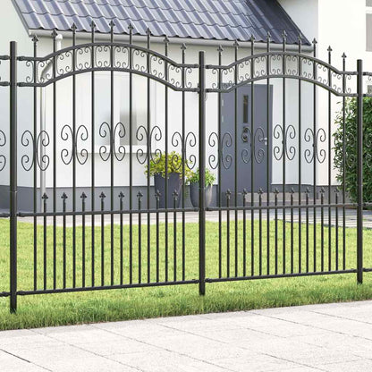Garden Fence Grey 190 cm Powder-coated steel