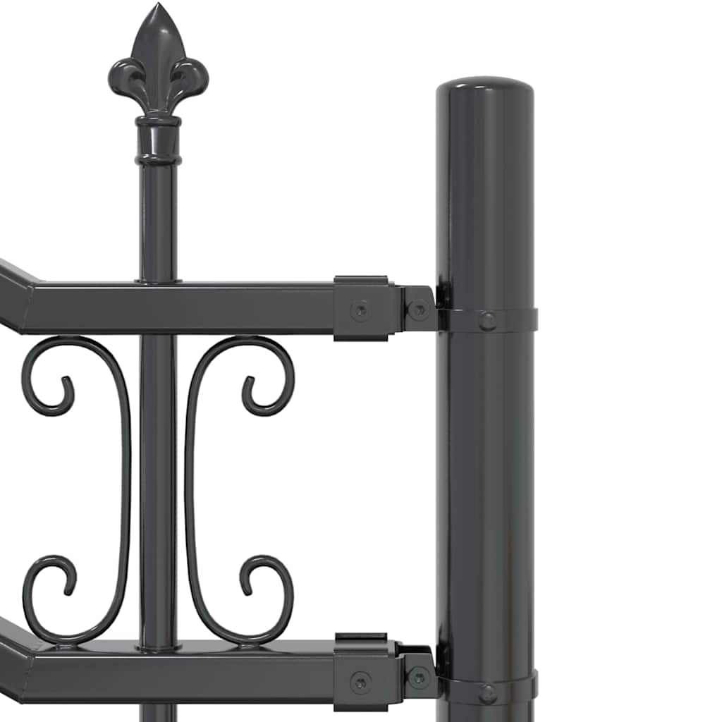 Garden Fence Grey 215 cm Powder-coated steel