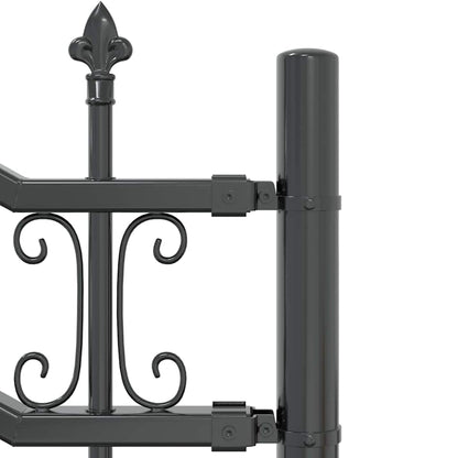 Garden Fence Grey 215 cm Powder-coated steel