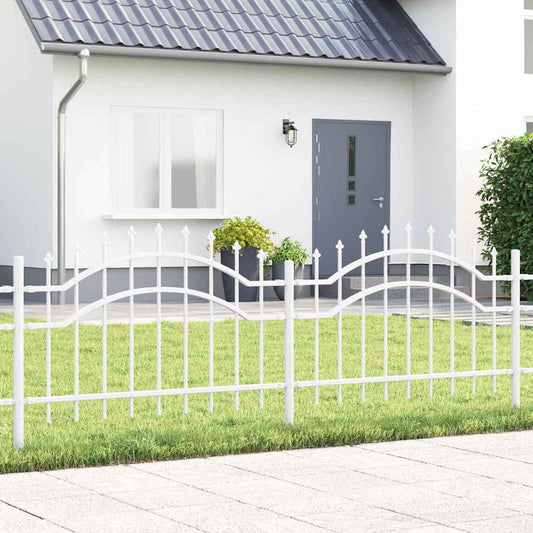 Garden Fence White 115 cm Powder-coated steel