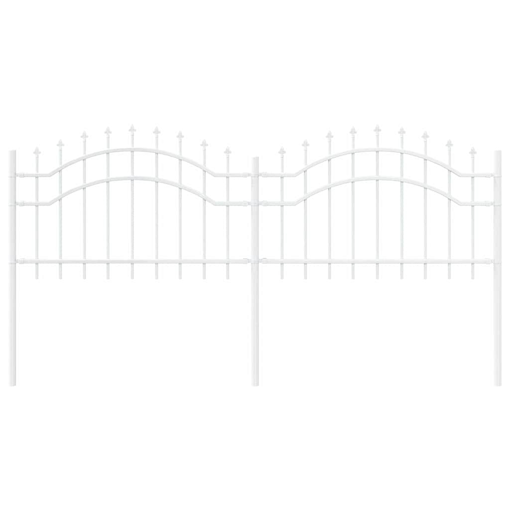 Garden Fence White 115 cm Powder-coated steel