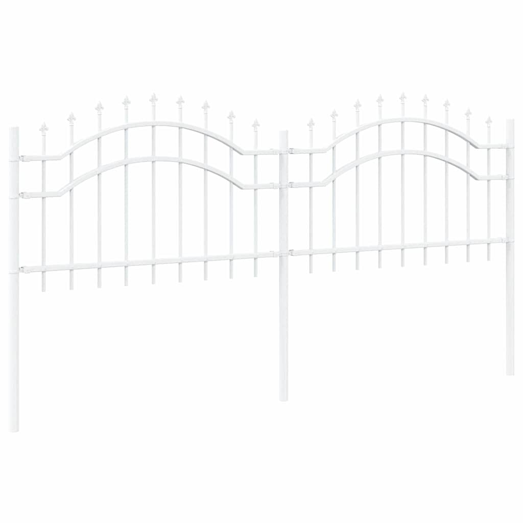 Garden Fence White 115 cm Powder-coated steel