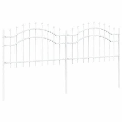 Garden Fence White 115 cm Powder-coated steel