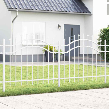Garden Fence White 140 cm Powder-coated steel