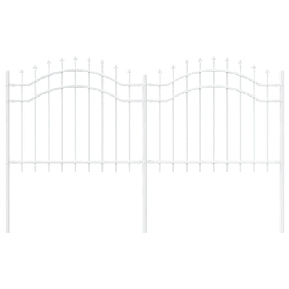 Garden Fence White 140 cm Powder-coated steel