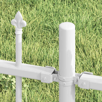 Garden Fence White 165 cm Powder-coated steel