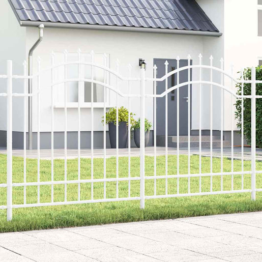 Garden Fence White 165 cm Powder-coated steel