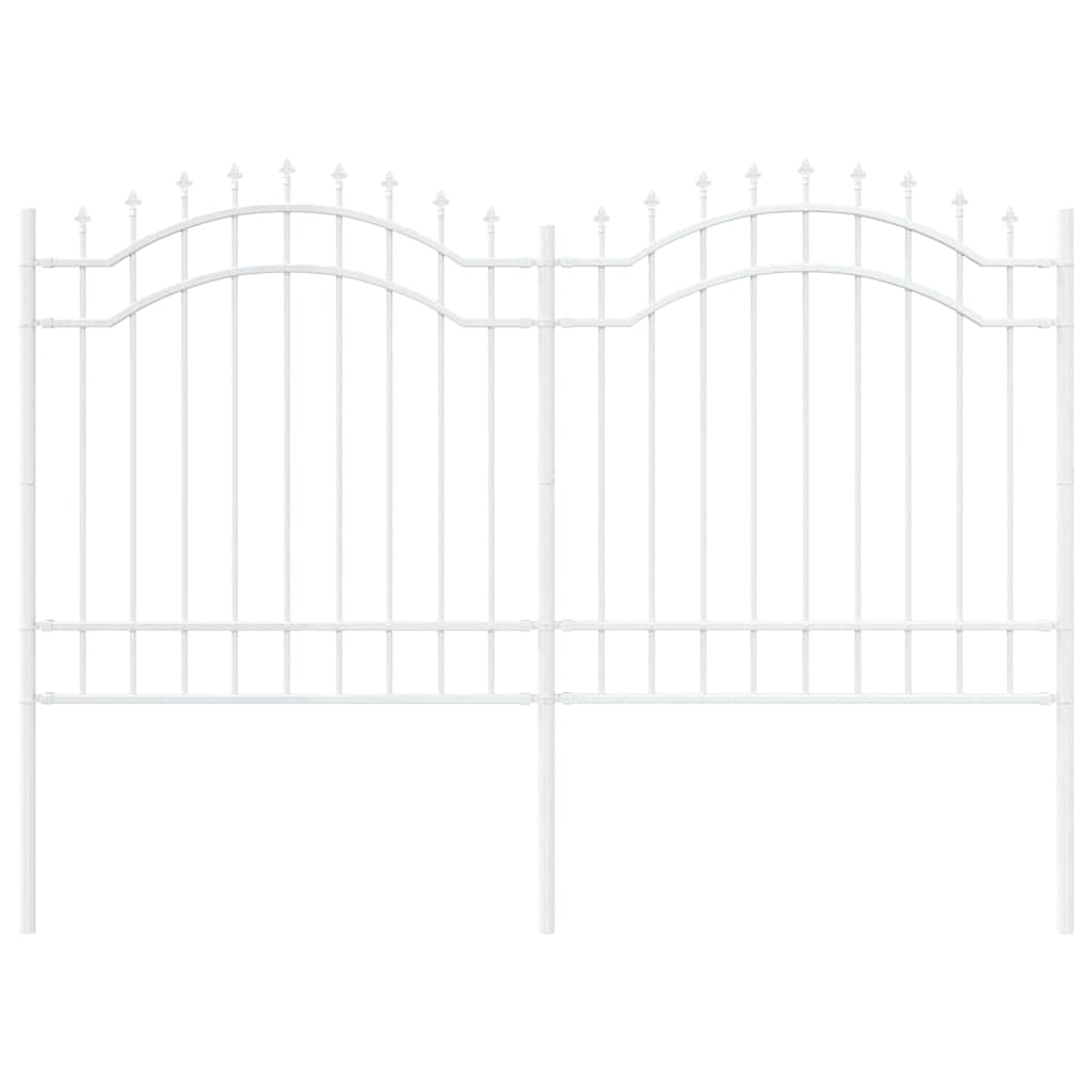 Garden Fence White 165 cm Powder-coated steel
