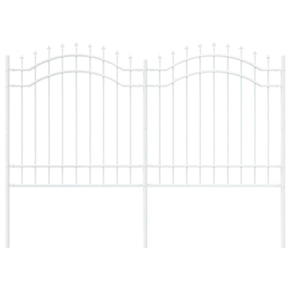 Garden Fence White 165 cm Powder-coated steel