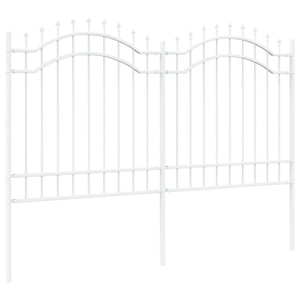 Garden Fence White 165 cm Powder-coated steel