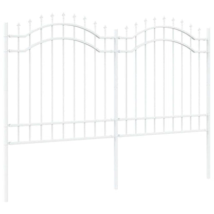 Garden Fence White 165 cm Powder-coated steel