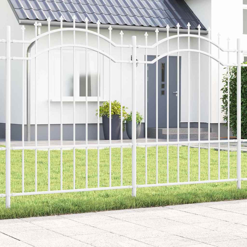 Garden Fence White 190 cm Powder-coated steel